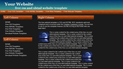 free css xhtml template #26