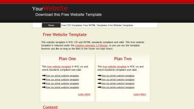 free css xhtml template #34